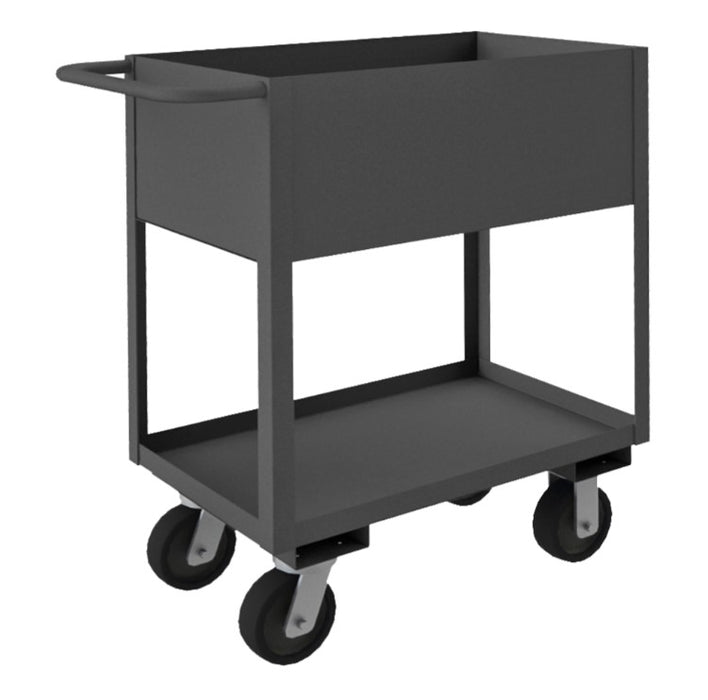 18in x 30in Stock Cart with 2 Shelves and a High Lip