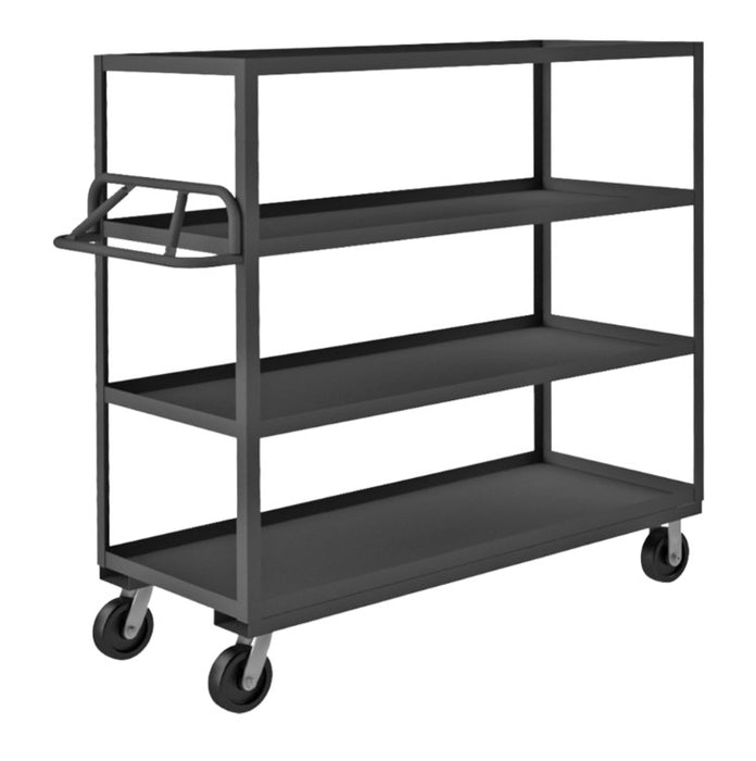 Stock Cart with 4 Shelves and an Ergonomic Handle