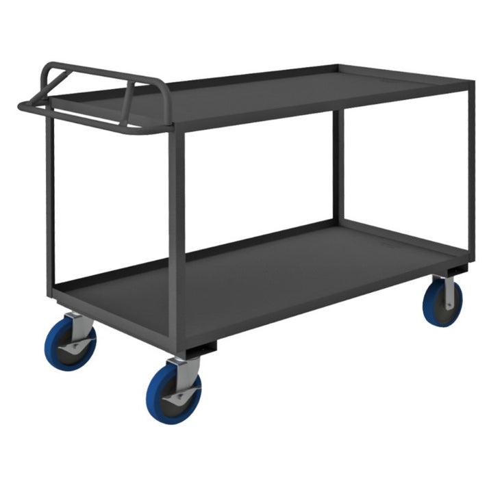 Stock Cart with 2 Shelves and an Ergonomic Handle