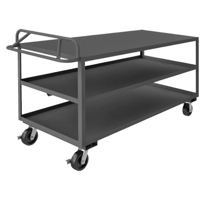 Stock Cart with 3 Shelves and an Ergonomic Handle