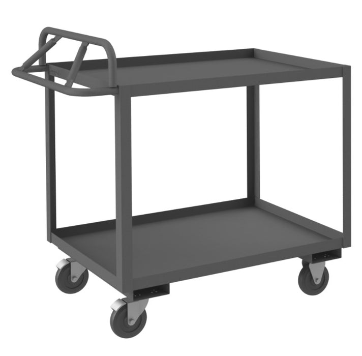 Stock Cart with 2 Shelves and an Ergonomic Handle