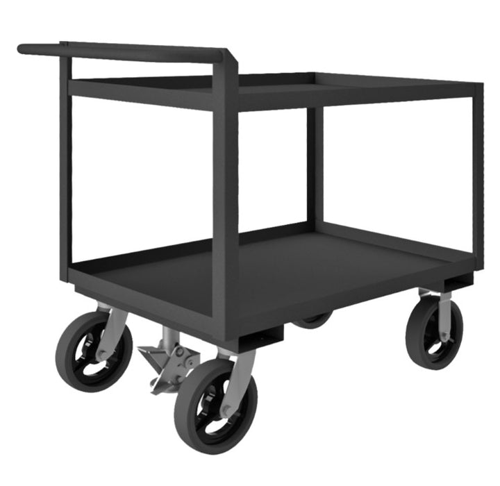 Stock Cart, 2 Shelves, Raised Handle