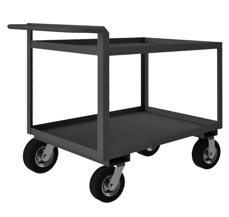 Stock Cart with 2 Shelves and a Raised Handle