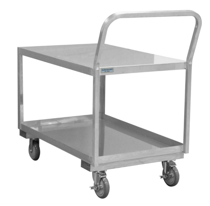 Stainless Steel Low Deck Cart with 2 Shelves