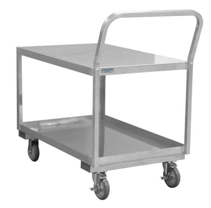 Stainless Low Deck Cart, 2 Shelves