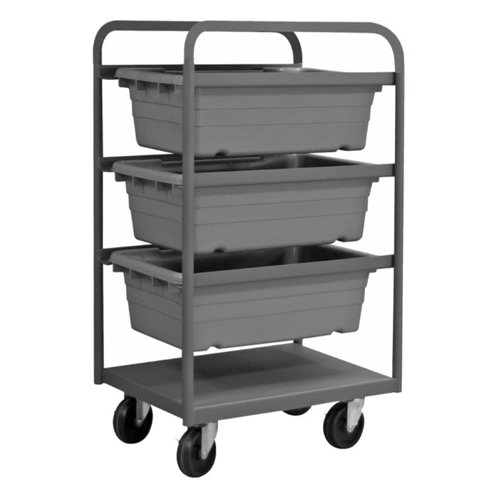 Triple Storage Tub Rack Tub Rack with 3 Bins and a Bottom Shelf — NutsandBolts.com