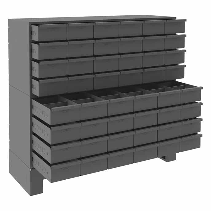 48 Drawer Unit With Base, Gray