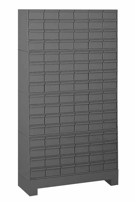 96 Drawer Unit With Base, Gray