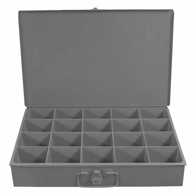 Large Steel Compartment Box with 20 Holes