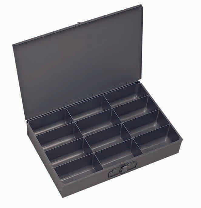 Small Steel Compartment Box with 12 Holes