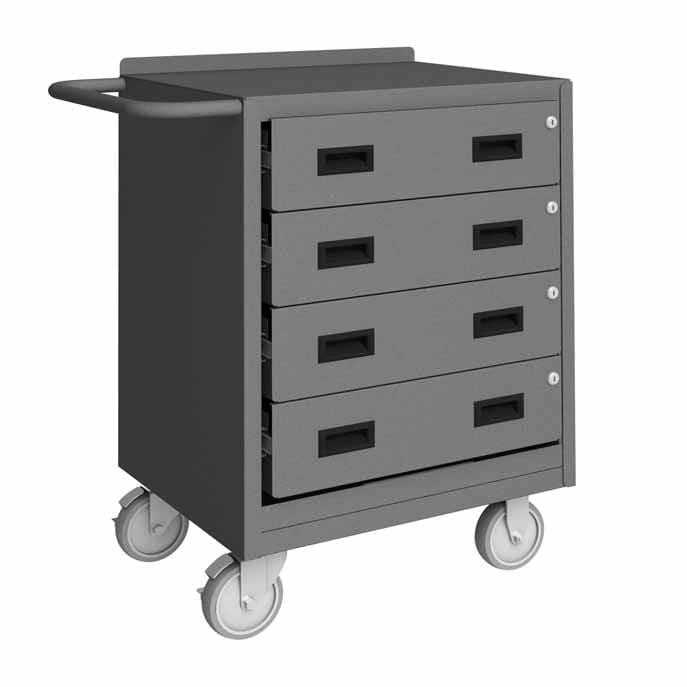 Mobile Bench Cabinet, 4 Drawers