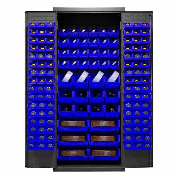 Cabinet, 138 Blue Bins