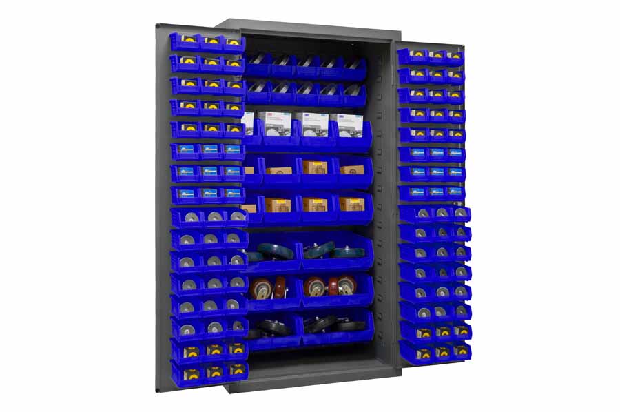 Cabinet with 126 Bins