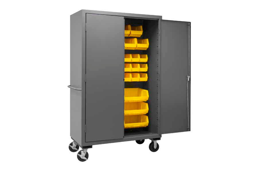 Mobile Cabinet, 42 Yellow Bins
