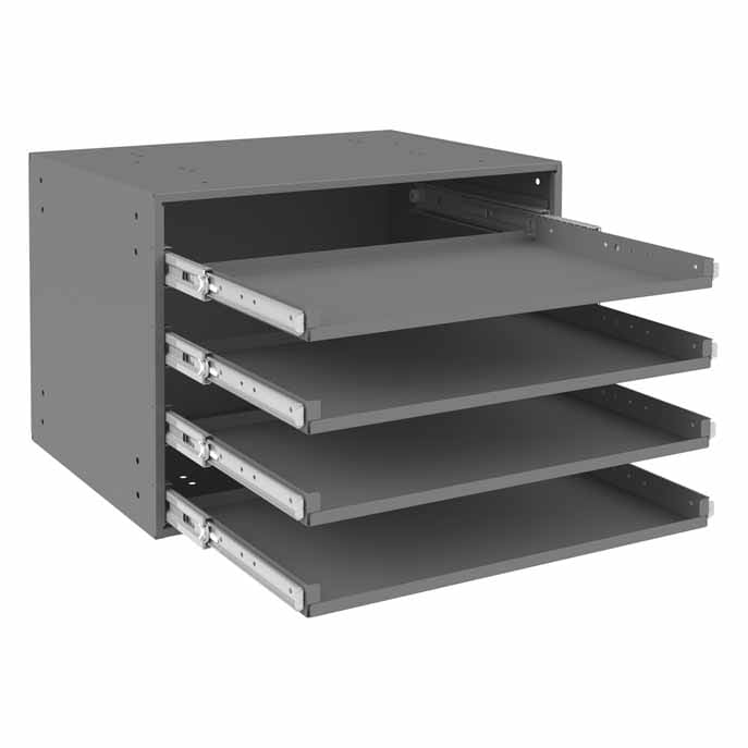 Large Bearing Slide Rack, 4 Compartments