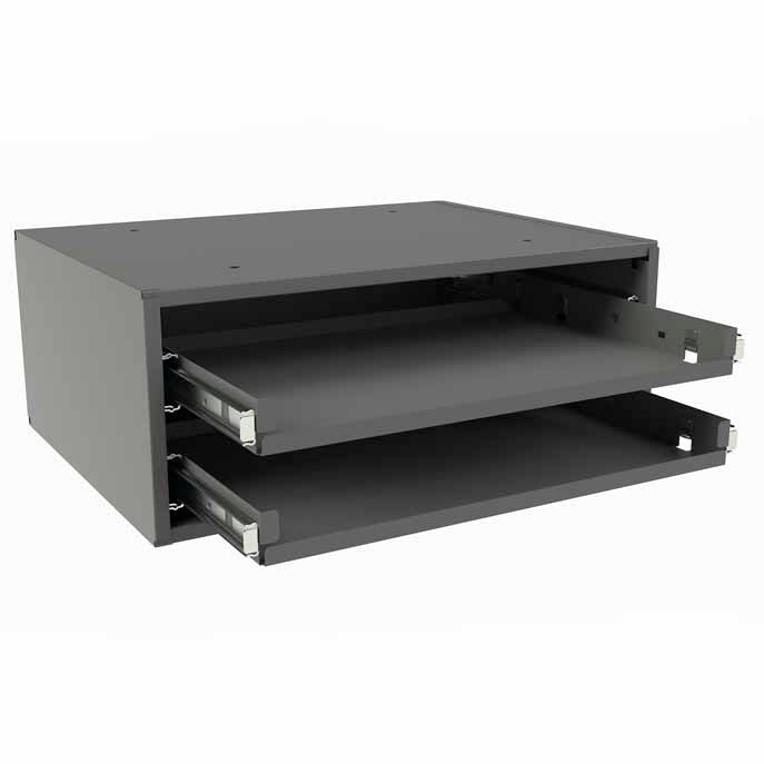 Small bearing slide rack, 2 compartments