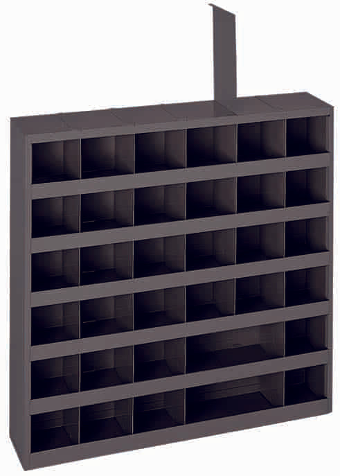 Bin with 36 Holes and Adjustable Compartments