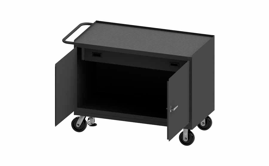 Mat Top Mobile Bench Cabinet with Floor Lock