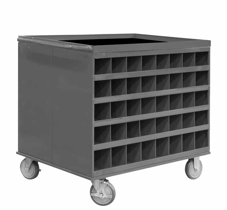2-Sided Stock Cart with 80 Open Bins