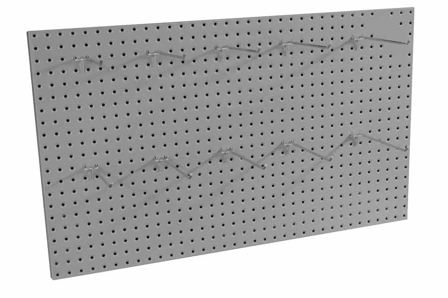 Pegboard Panel, Wall Mountable, Gray