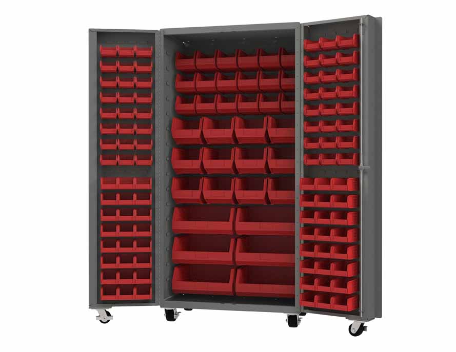 Cabinet with 132 Bins