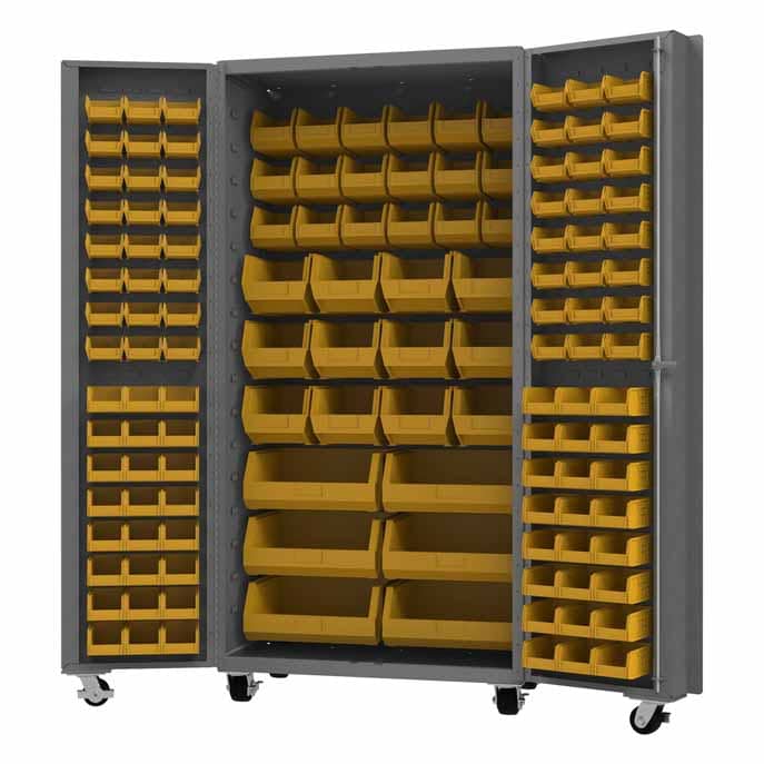 Mobile Cabinet with 132 Bins