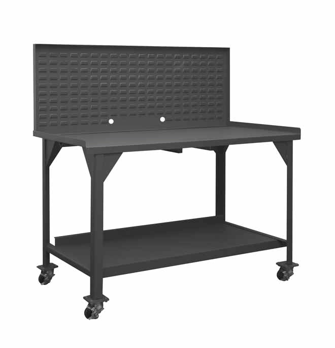 Mobile Workbench, Louvered Panel, 60 x 3
