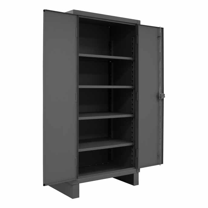 Cabinet, 4 Shelves, Gray