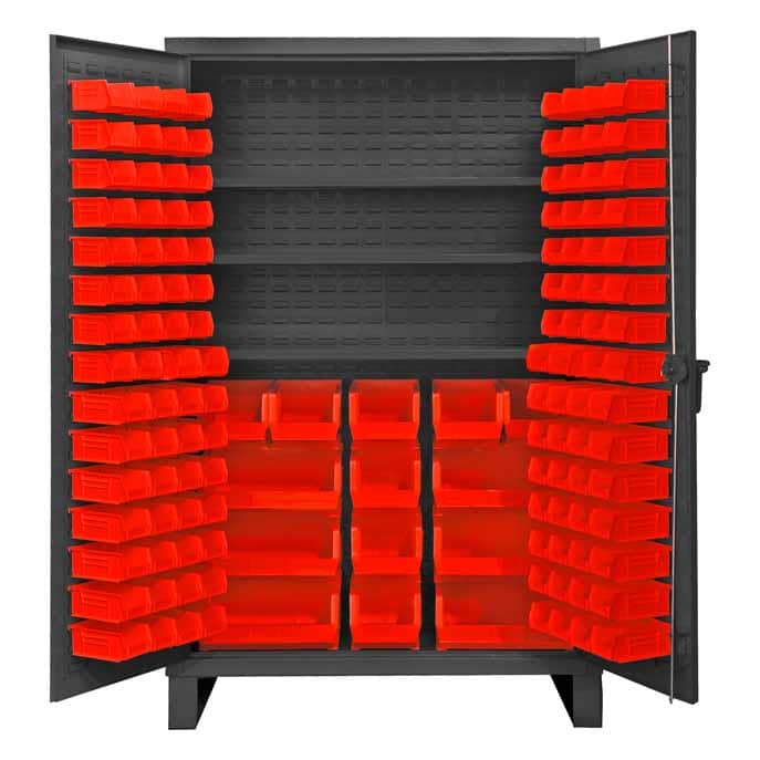 Cabinet with 134 Bins and 3 Shelves