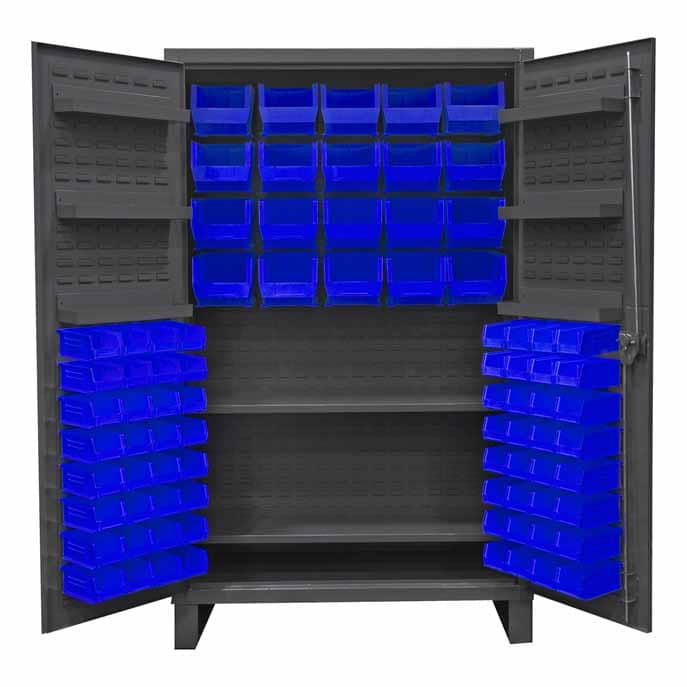 Cabinet with 84 Bins and 2 Shelves