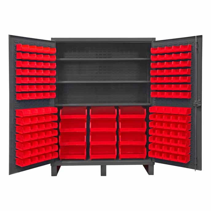 Cabinet with 156 Bins and 3 Shelves