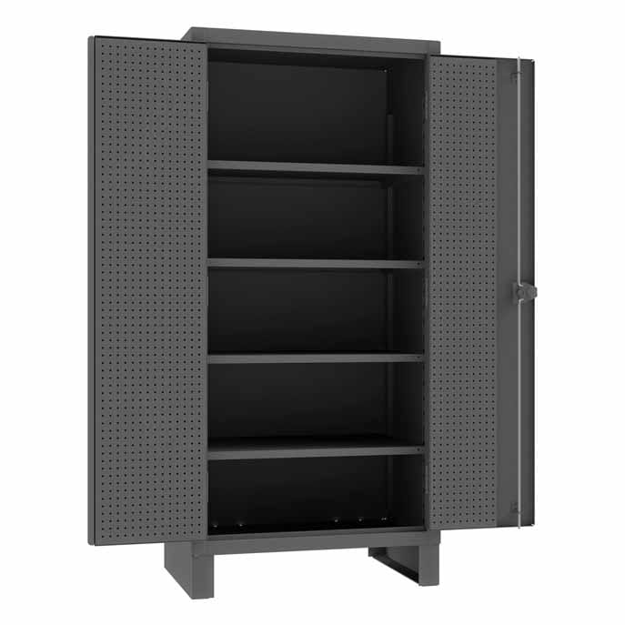 Pegboard Cabinet with 4 Shelves