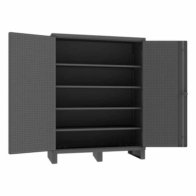 Pegboard Cabinet with 4 Shelves