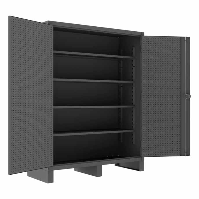 Pegboard Cabinet with 4 Shelves