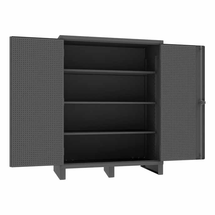 Pegboard Cabinet with 3 Shelves