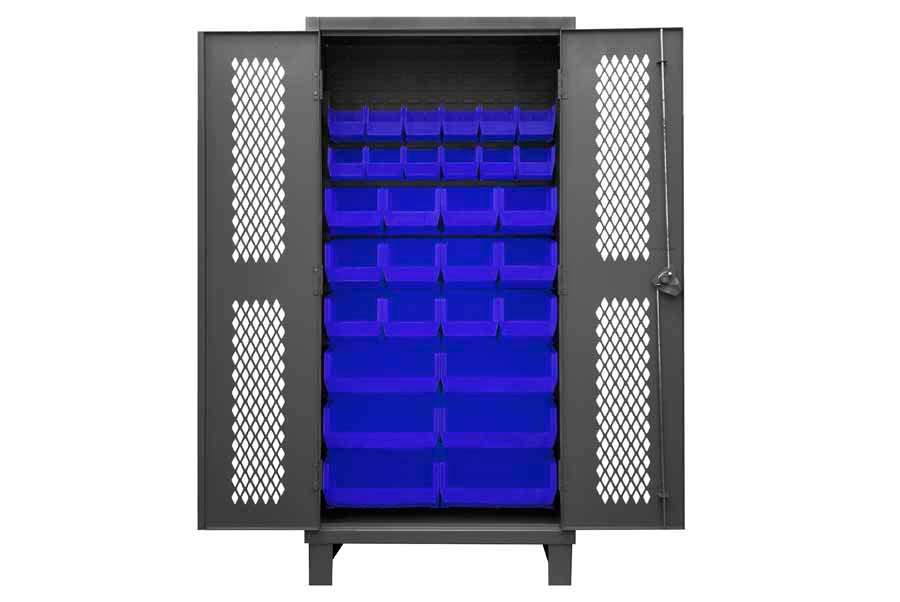 Ventilated Cabinet with 30 Bins