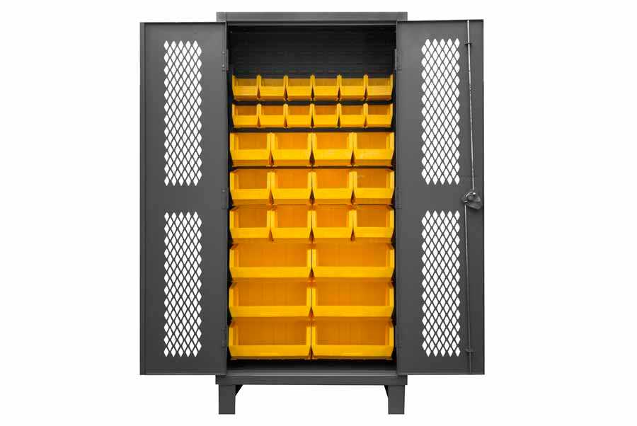 Ventilated Cabinet with 30 Bins