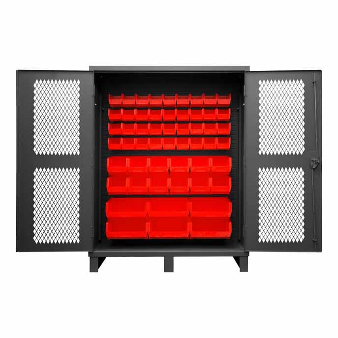 Ventilated Cabinet with 54 Bins