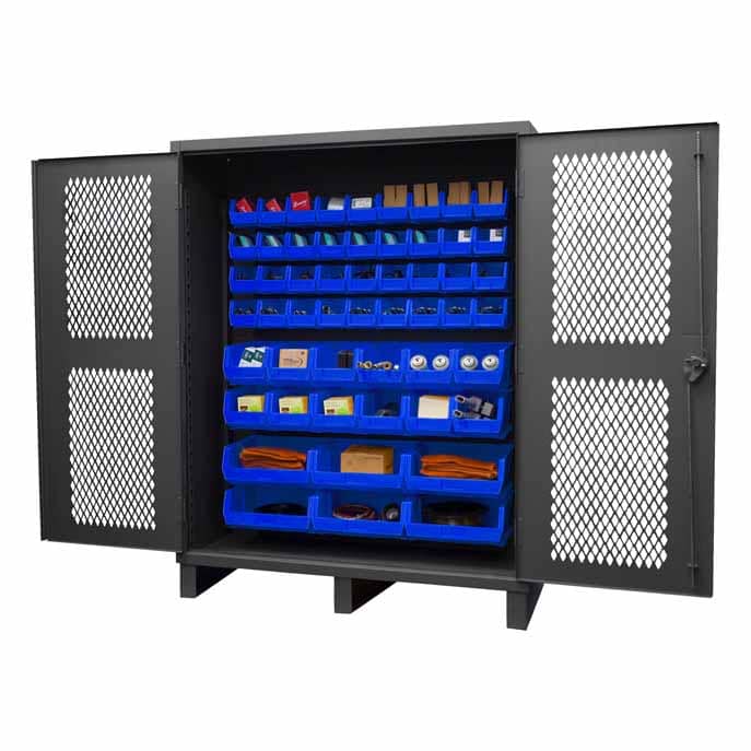 Ventilated Cabinet with 54 Bins