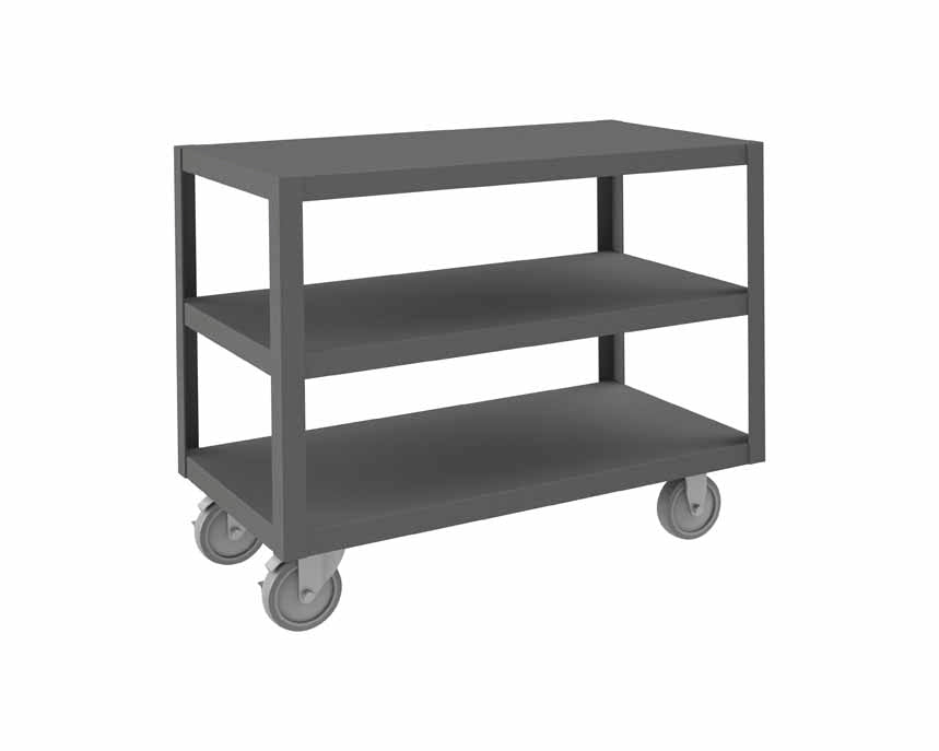 High Deck Mobile Table with 3 Shelves