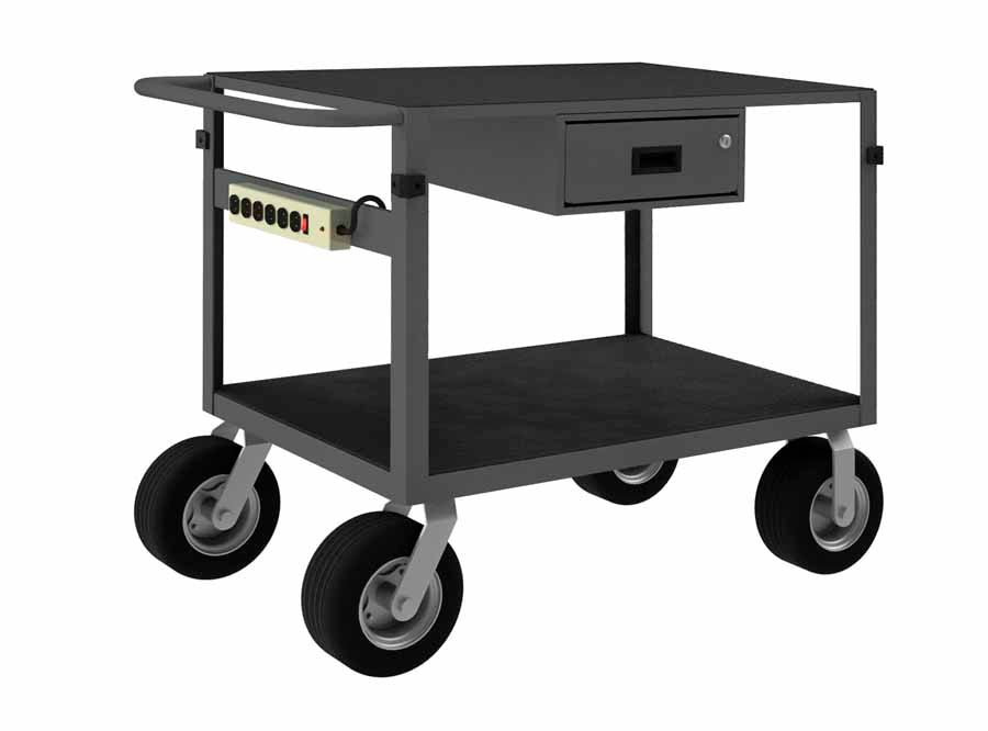 Instrument Cart with 2 Flush Shelves