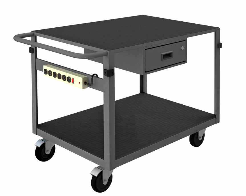 Instrument Cart with 2 Flush Shelves