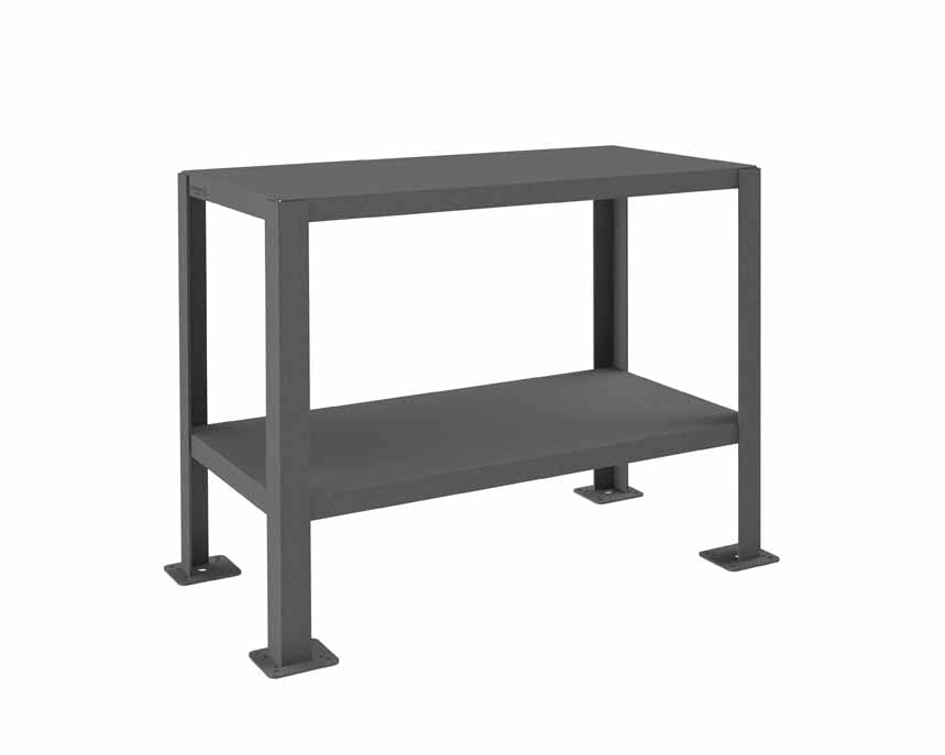 18in x 36in Machine Table Workbench with 2 Shelves