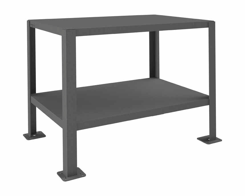 24in x 36in Machine Table Workbench with 2 Shelves