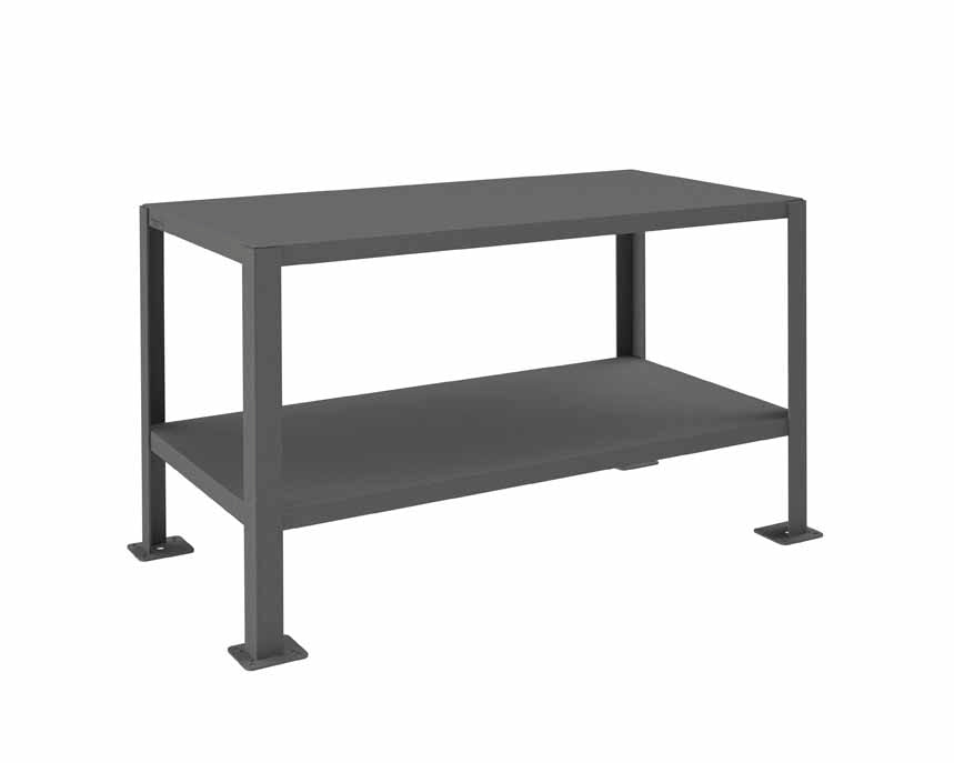 24in x 48in Machine Table Workbench with 2 Shelves