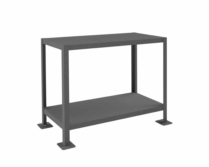 18in x 36in Machine Table Workbench with 2 Shelves — NutsandBolts.com