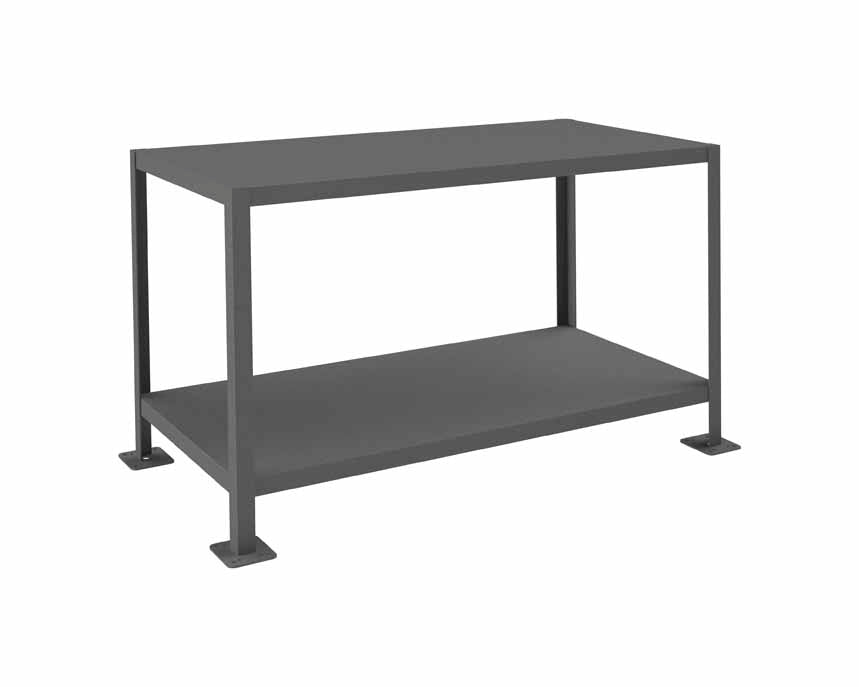 24in x 48in Machine Table Workbench with 2 Shelves