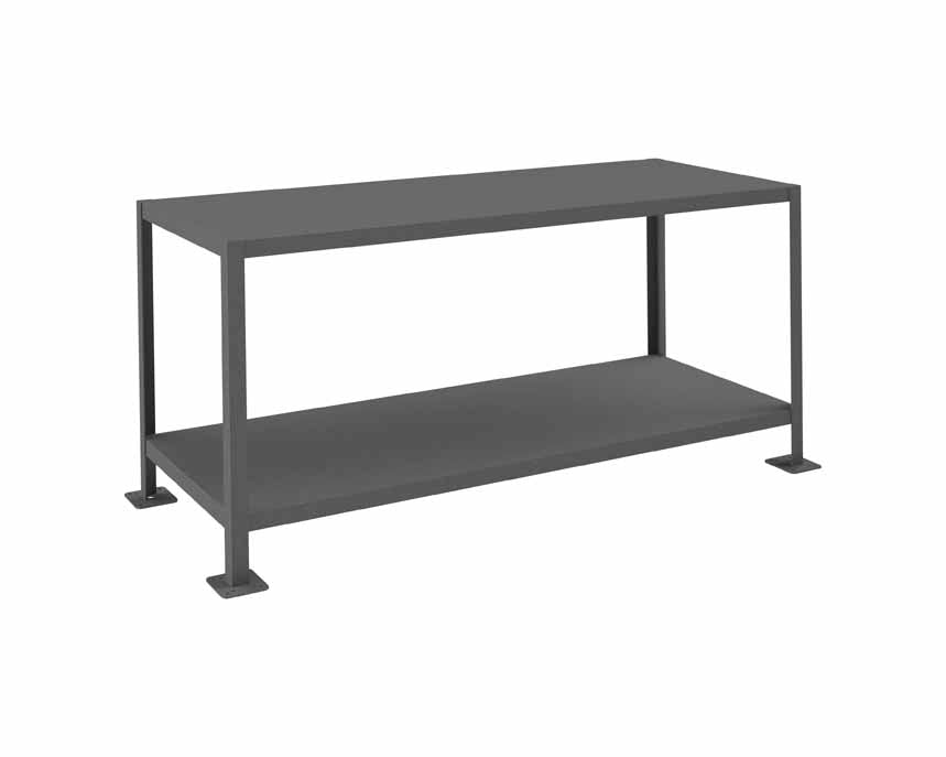 24in x 60in Machine Table Workbench with 2 Shelves