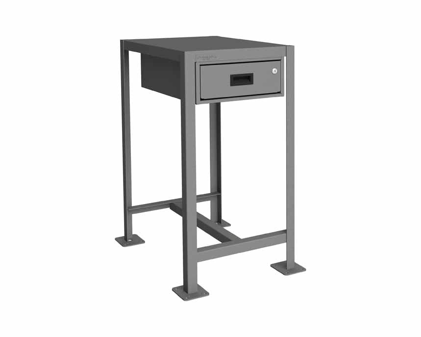 18in x 24in Machine Table Workbench with 1 Shelf and 1 Drawer ...