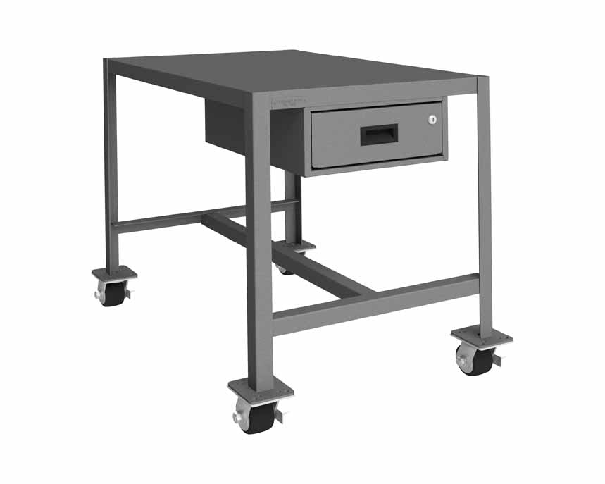 24in x 36in Mobile Machine Table Workbench with 1 Drawer